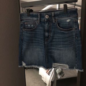 american eagle denim skirt